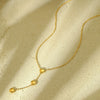Stainless Steel Love Tassel Pendant Electroplated Clavicle Necklace For Women