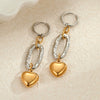 Stainless Steel Loveshaped Geometric Fashion Electroplated Women's Earrings