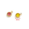 Stainless Steel Lucky Birthstone Pendant Handmade Jewelry Accessories With Hirback Pattern And Electroplating Process