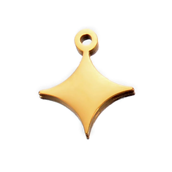 Stainless Steel Lucky Grass Crown Whale Dolphin Moon Polished Electroplated Diy Jewelry Pendant Accessories