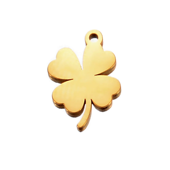 Stainless Steel Lucky Grass Crown Whale Dolphin Moon Polished Electroplated Diy Jewelry Pendant Accessories