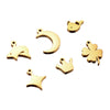 Stainless Steel Lucky Grass Crown Whale Dolphin Moon Polished Electroplated Diy Jewelry Pendant Accessories