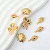 Stainless Steel Lucky Grass Shell Leaf Electroplated Handmade Jewelry Accessories Pendant Necklace Earrings