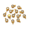 Stainless Steel Lucky Stone Pendant With Dragon Pattern And Gold Electroplating For Diy Jewelry