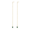 Stainless Steel Malachite Geometric Love Earrings Electroplated 18K Gold Women's Minimalist Fashion