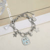 Stainless Steel Marine Element Shell Starfish Pearl Pendant Bracelet Electroplated Retro Literary Fashion