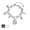 Stainless Steel Marine Element Shell Starfish Pearl Pendant Bracelet Electroplated Retro Literary Fashion