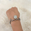 Stainless Steel Marine Element Shell Starfish Pearl Pendant Bracelet Electroplated Retro Literary Fashion