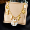 Stainless Steel Marine Life Animal Zodiac Pendant Necklace With Electroplating Little Fresh Style