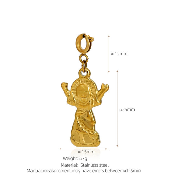 Stainless Steel Marine Life Starfish Shell Conch Love Cross Pendant Necklace Accessories With Electroplating Animal Zodiac Design