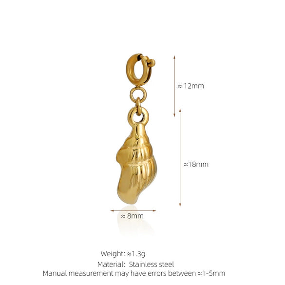 Stainless Steel Marine Life Starfish Shell Conch Love Cross Pendant Necklace Accessories With Electroplating Animal Zodiac Design