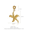 Stainless Steel Marine Life Starfish Shell Conch Love Cross Pendant Necklace Accessories With Electroplating Animal Zodiac Design