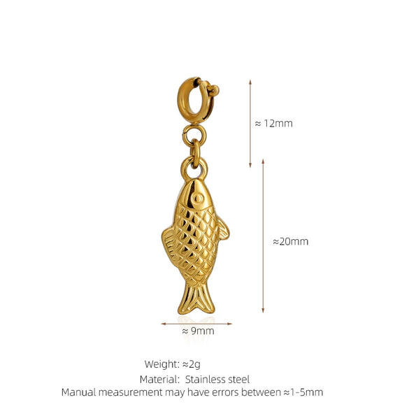 Stainless Steel Marine Life Starfish Shell Conch Love Cross Pendant Necklace Accessories With Electroplating Animal Zodiac Design