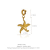 Stainless Steel Marine Life Starfish Shell Conch Love Cross Pendant Necklace Accessories With Electroplating Animal Zodiac Design