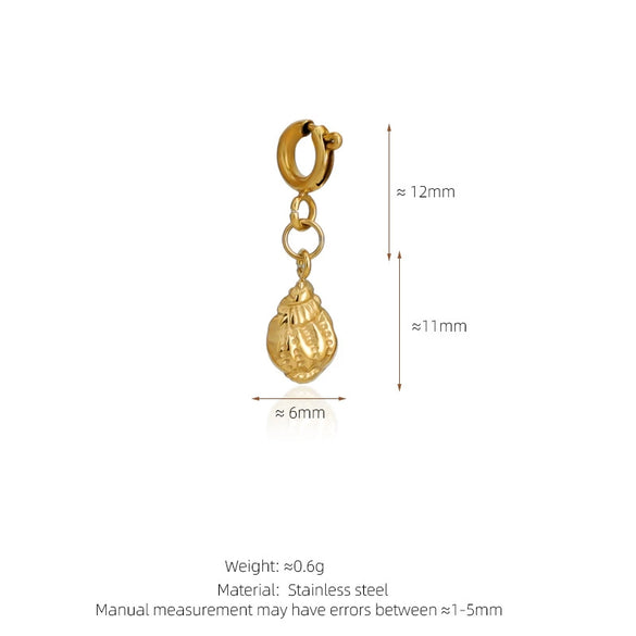 Stainless Steel Marine Life Starfish Shell Conch Love Cross Pendant Necklace Accessories With Electroplating Animal Zodiac Design