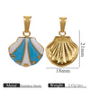 Stainless Steel Marine Organisms Turtle Shell Creative Pearl Shell Jewelry Accessories Pendant With Electroplating