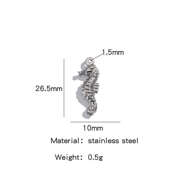 Stainless Steel Marine Series Shell Conch Sea Star Jewelry Accessories Pendant With Electroplating