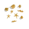 Stainless Steel Marine Series Shell Conch Sea Star Jewelry Accessories Pendant With Electroplating