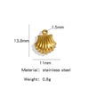Stainless Steel Marine Series Shell Conch Sea Star Jewelry Accessories Pendant With Electroplating