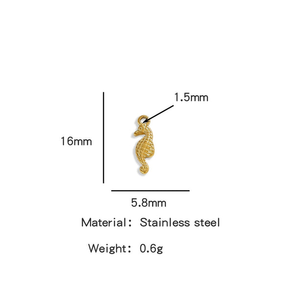 Stainless Steel Marine Series Shell Conch Sea Star Jewelry Accessories Pendant With Electroplating