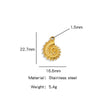 Stainless Steel Marine Series Shell Conch Sea Star Jewelry Accessories Pendant With Electroplating