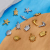 Stainless Steel Marine Series Shell Conch Sea Star Jewelry Accessories Pendant With Electroplating