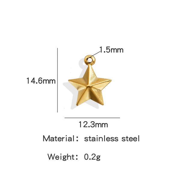 Stainless Steel Marine Series Shell Conch Sea Star Jewelry Accessories Pendant With Electroplating