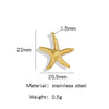 Stainless Steel Marine Series Shell Conch Sea Star Jewelry Accessories Pendant With Electroplating