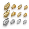 Stainless Steel Melon Buckle Golden Glossy Embossed Diy Necklace Accessories Electroplated