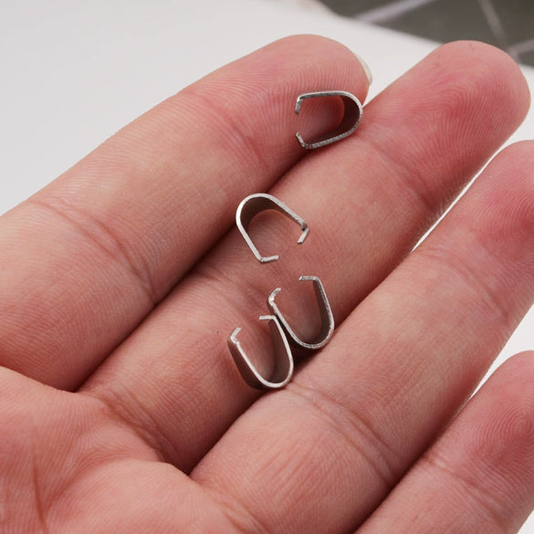 Stainless Steel Melon Buckle Jewelry Accessories Diy Handmade Pendant Button Interface With Electroplating