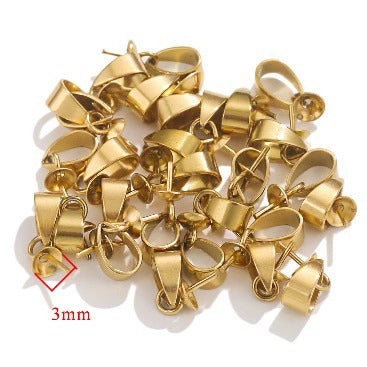 Stainless Steel Melon Buckle Pendant Jewelry Electroplated Gold Handmade Diy Accessories