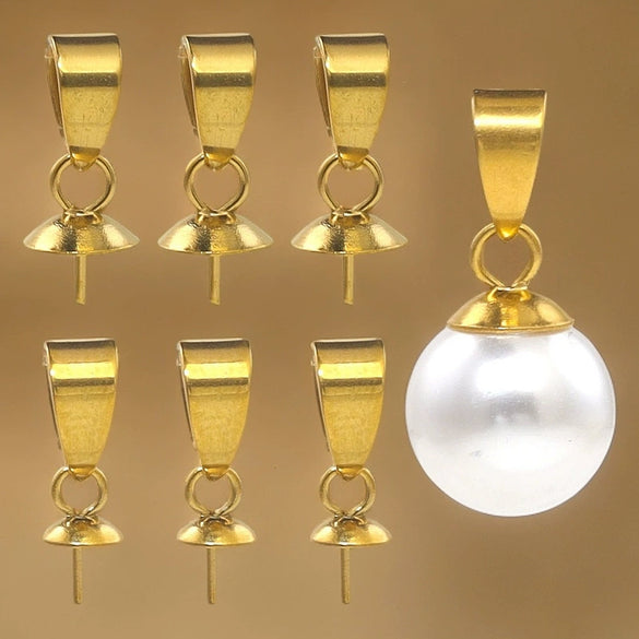 Stainless Steel Melon Buckle Pendant Jewelry Electroplated Gold Handmade Diy Accessories