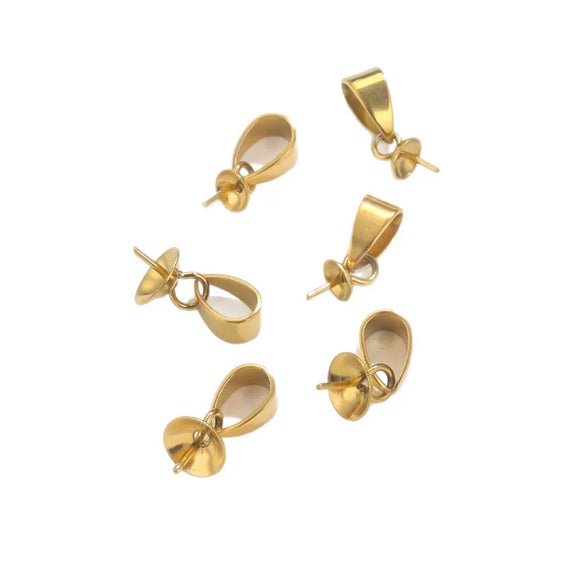 Stainless Steel Melon Buckle Pendant Jewelry Electroplated Gold Handmade Diy Accessories