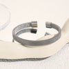 Stainless Steel Mesh Double Row Braided Bracelet With Magnet Buckle And Electroplating