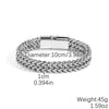 Stainless Steel Mesh Double Row Braided Bracelet With Magnet Buckle And Electroplating