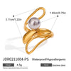 Stainless Steel Metal Ball Geometric Style Ring With Electroplating For Women