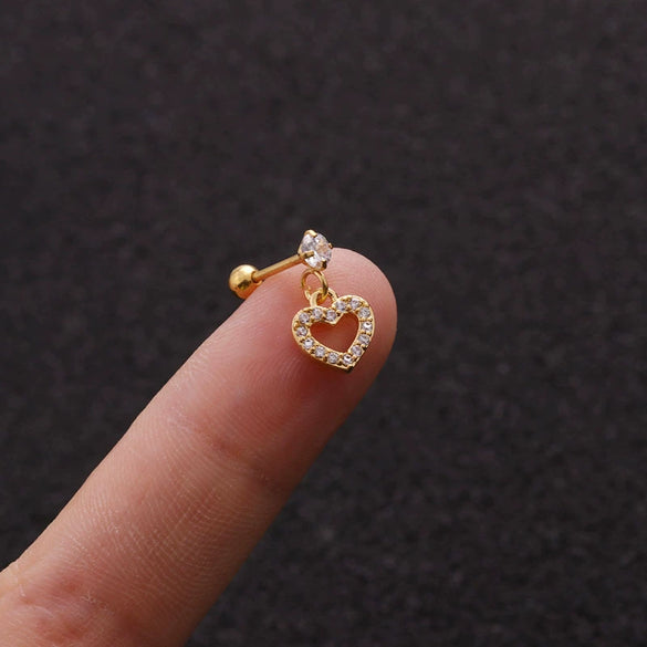 Stainless Steel Microinlaid Zircon Flower Earrings For Women