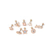 Stainless Steel Microinlaid Zircon Screw Ball Ear Nail Electroplated Fashion Earrings
