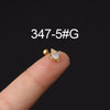 Stainless Steel Microinlaid Zircon Screw Ball Ear Nail Electroplated Fashion Earrings
