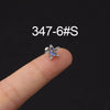 Stainless Steel Microinlaid Zircon Screw Ball Ear Nail Electroplated Fashion Earrings