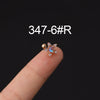 Stainless Steel Microinlaid Zircon Screw Ball Ear Nail Electroplated Fashion Earrings