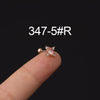Stainless Steel Microinlaid Zircon Screw Ball Ear Nail Electroplated Fashion Earrings