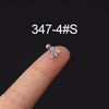 Stainless Steel Microinlaid Zircon Screw Ball Ear Nail Electroplated Fashion Earrings