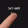 Stainless Steel Microinlaid Zircon Screw Ball Ear Nail Electroplated Fashion Earrings