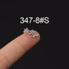 Stainless Steel Microinlaid Zircon Screw Ball Ear Nail Electroplated Fashion Earrings