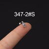 Stainless Steel Microinlaid Zircon Screw Ball Ear Nail Electroplated Fashion Earrings
