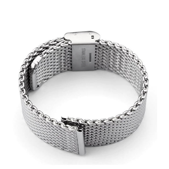 Stainless Steel Milanese Watch Strap With Buckle Geometric Style For Smart Watches