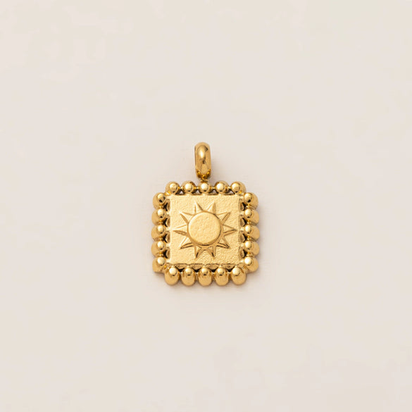 Stainless Steel Mini Elephant Lotus Heart Pendant Necklace Vacuum Plated 18K Gold Color Preservation