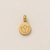 Stainless Steel Mini Elephant Lotus Heart Pendant Necklace Vacuum Plated 18K Gold Color Preservation