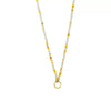 Stainless Steel Mini Elephant Lotus Heart Pendant Necklace Vacuum Plated 18K Gold Color Preservation